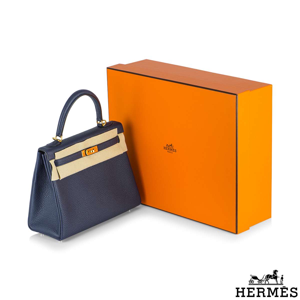 BRAND NEW Hermes Kelly 28 Sellier Togo Bleu Nuit GHW ○ Labellov ○ Buy and  Sell Authentic Luxury